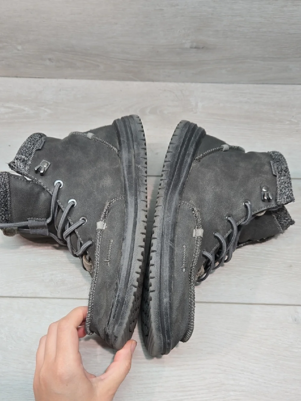 Hey Dude Men's Bradley Granite Gray Suede High Top Ankle Boots Shoes Sz 9